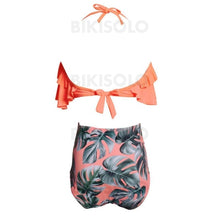Charger l&#39;image dans la galerie, Taille Haute Chaîne Dos Nu Mignon Bikinis Maillots De Bain