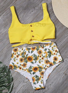 Taille Haute Faire Monter À Bretelles Col U Frais Bikinis Maillots De Bain