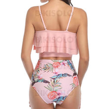 Charger l&#39;image dans la galerie, Taille Haute Froufrous À Bretelles Mignon Exquis Bikinis Maillots De Bain