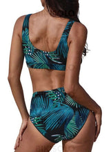 Charger l'image dans la galerie, Taille Haute Imprimé Tropical Sangle Sexy Bikini Maillots De Bain Bikinis