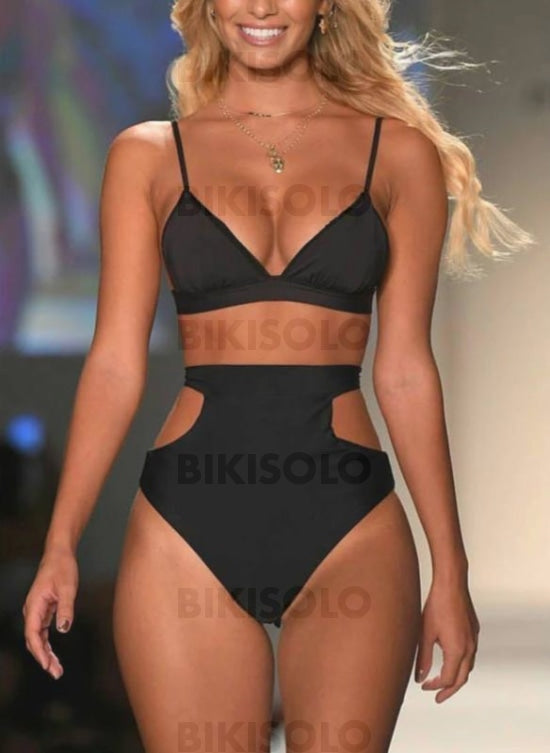 Taille Haute Monokini Chaîne À Bretelles Sexy Bikinis Maillots De Bain