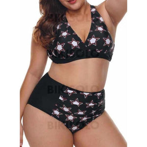 Taille Haute Plus Dos Nu Élégante Bikinis Maillots De Bain