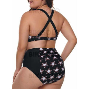 Taille Haute Plus Dos Nu Élégante Bikinis Maillots De Bain