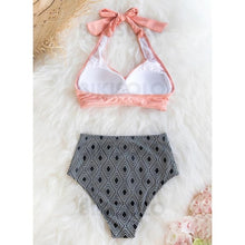 Charger l&#39;image dans la galerie, Taille Haute Traverser Dos Nu Sexy Bikinis Maillots De Bain