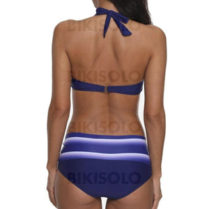 Traverser Pente Dos Nu Col Rond Élégante Bikinis Maillots De Bain