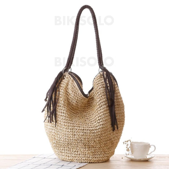 Vintage/simple Sacs Fourre-Tout/sacs De Plage Beige À Bandoulière