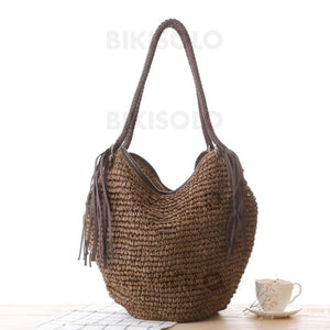 Vintage/simple Sacs Fourre-Tout/sacs De Plage Marron À Bandoulière