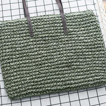 Charger l&#39;image dans la galerie, Vintage/simple Sacs Fourre-Tout/sacs De Plage Vert À Bandoulière